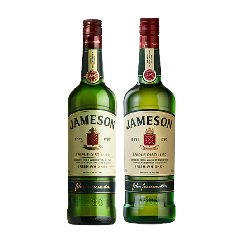 Jameson尊美醇爱尔兰威士忌500ml+700ml洋酒烈酒调酒特调