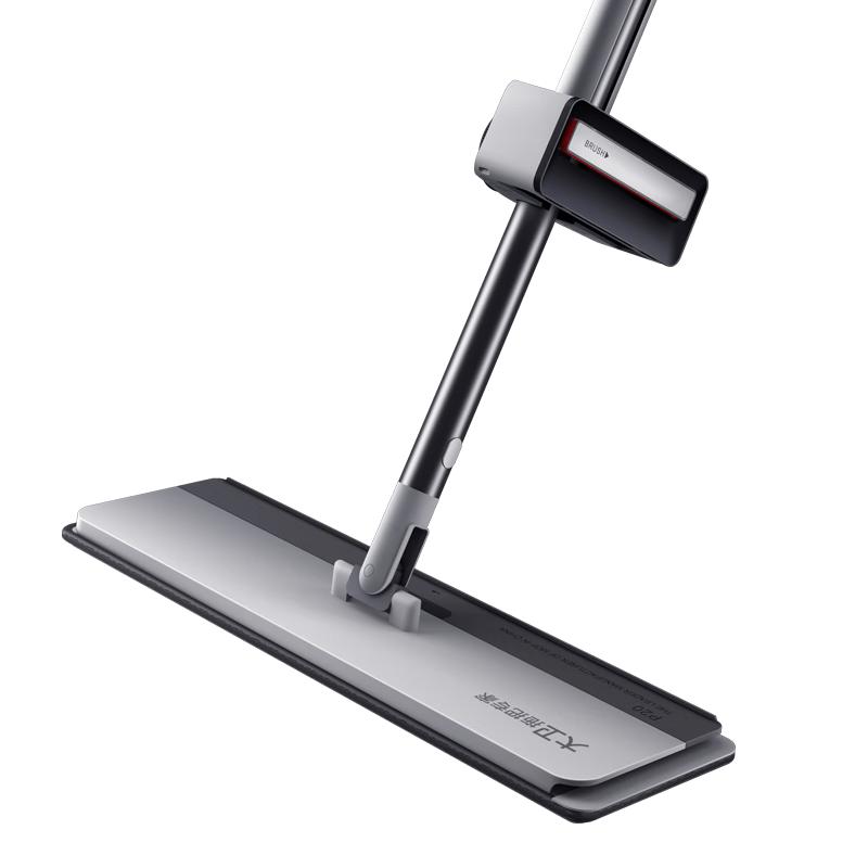 大卫拖把家用免手洗平板拖干湿两用深层刷污拖布平拖一杆2布 P20