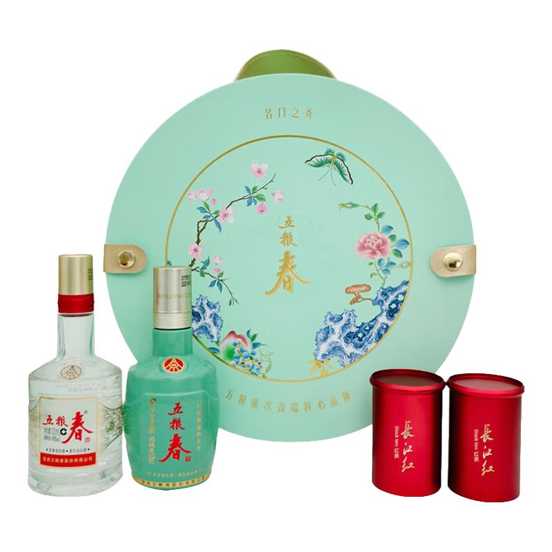 川红 茶酒礼盒 二代春45度100ml 名门春52度100ml 长江红红茶18g
