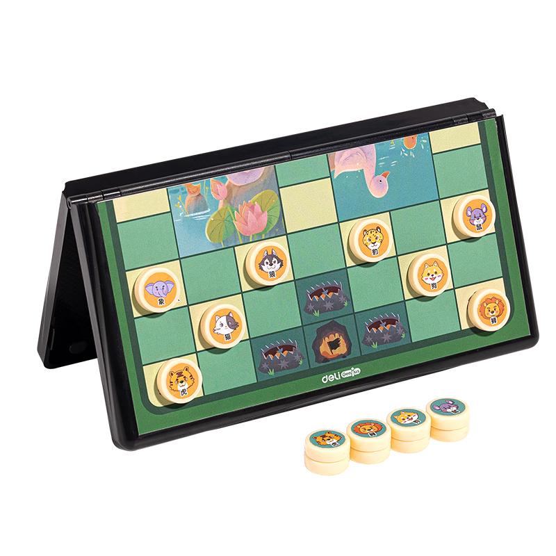 得力（deli）便携斗兽棋磁性折叠棋盘儿童桌面游戏棋牌亲子开学