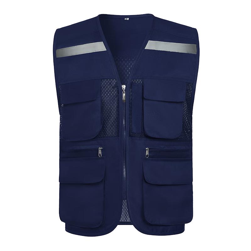 烈焰战队反光背心 夏季网眼多口袋反光马甲 钓鱼摄影建筑工地施工马夹定制