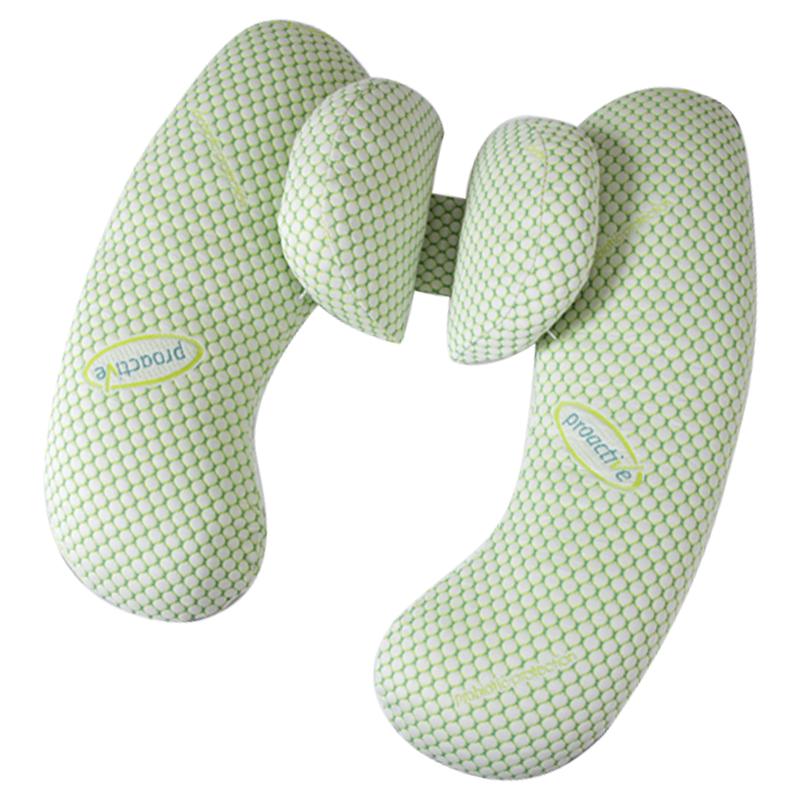 babywatch枕头护腰侧睡枕托腹睡觉侧卧枕怀孕期抱枕夹腿 【美国育婴 益生菌面料第四代】防螨抑菌透气-曦物绿