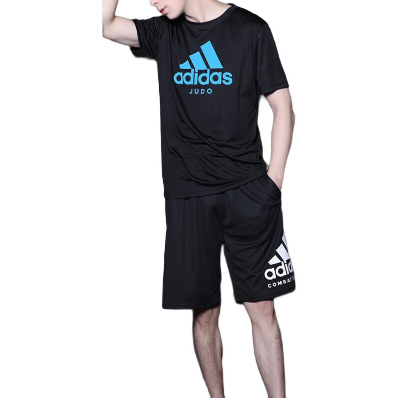 阿迪达斯 （adidas）短袖男春夏跑步休闲运动服圆领健身速干T恤