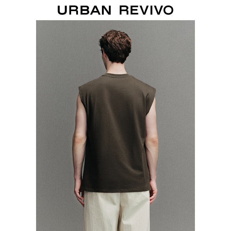 UR2025夏季新款男装趣味休闲印花棉质无袖背心UMY450086