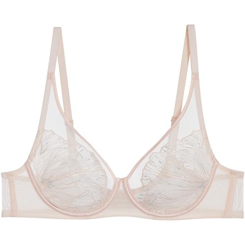 爱慕 【大胸显小 轻薄性感】大杯高侧比收副乳聚拢文胸薄款女