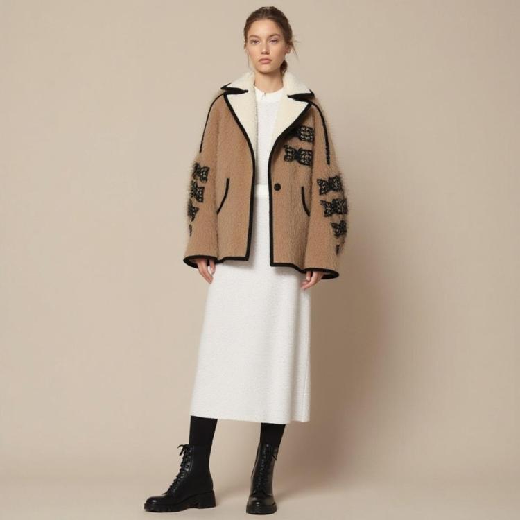 ZARA 【法式优雅】女式纯棉气质淑女细闪柔软百搭直筒半身中长裙