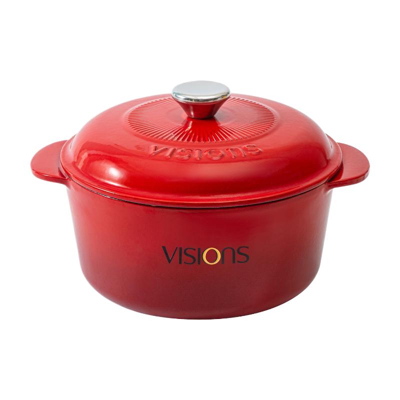 康宁VISIONS晶典珐琅锅3.4L炖锅炖盅铸铁锅汤锅