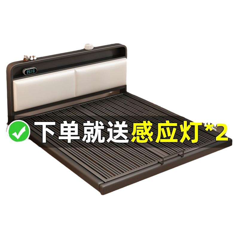 铁艺床双人床家用不锈钢悬空铁架床加粗加厚钢架床现代简约悬浮床