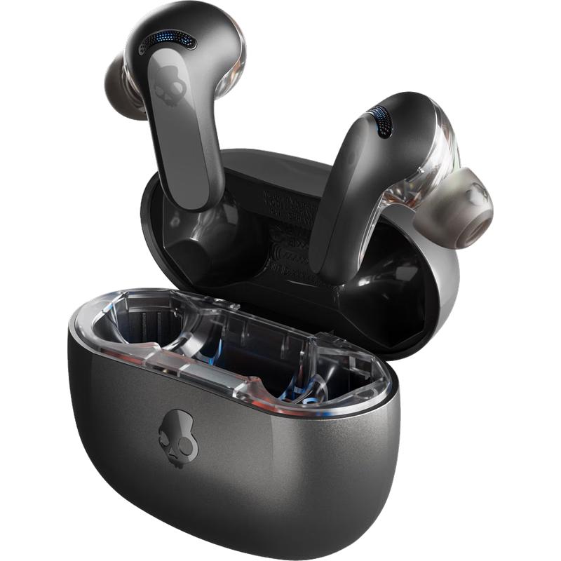  Skullcandy 降噪 蓝牙耳机  有线充电 黑色