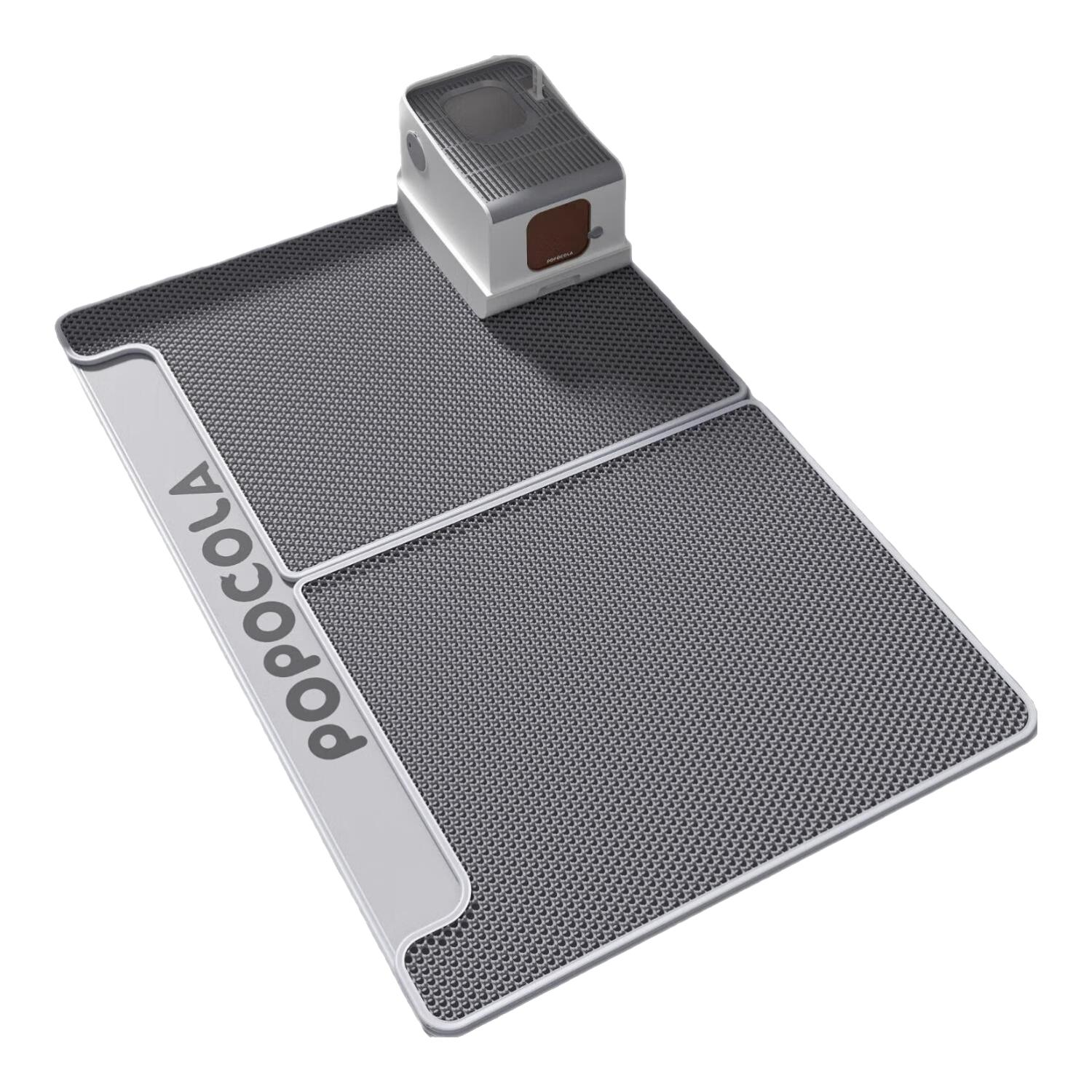 POPOCOLA猫砂盆特大号全封闭式缅因布偶隔臭防外溅超大号猫厕所 双层猫砂垫70*120【超大省心】