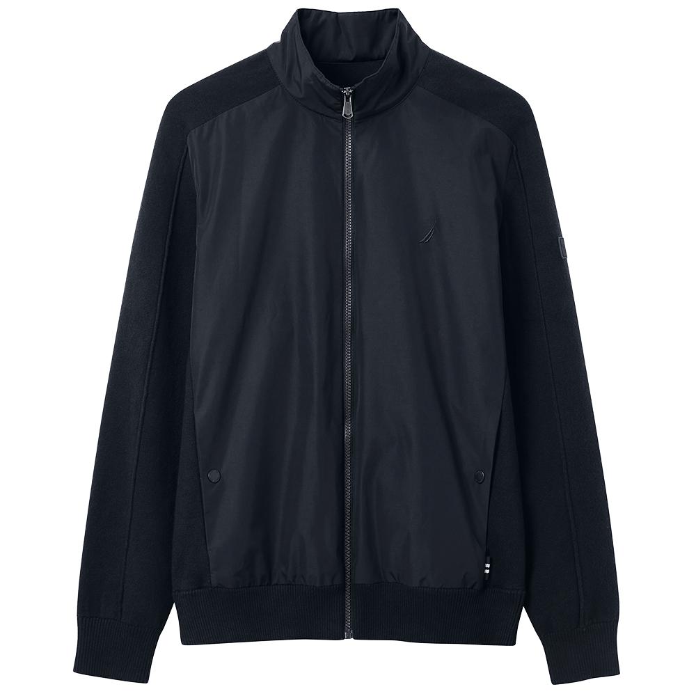 NAUTICA 【亲肤保暖】男装春秋立领棉混纺毛衣拉链开衫外套SO1312