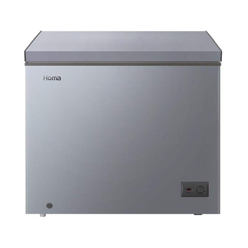 奥马（Homa）251升家用商用冷柜一级能效省电多功能卧式冷藏冷冻变温柜BC/BD-251H云母灰 251L