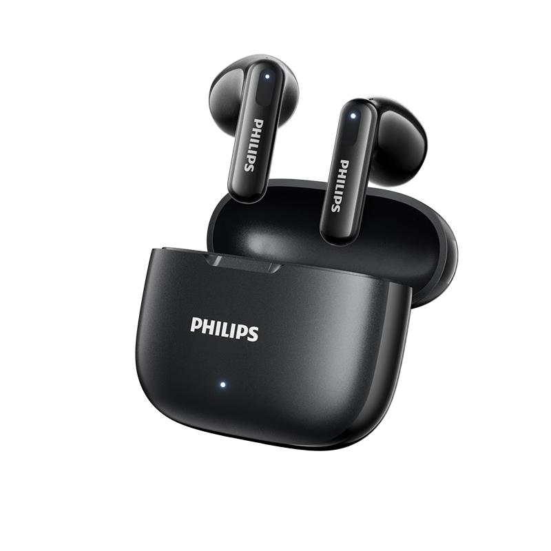 PHILIPS 飞利浦 TAT1220 半入耳式挂耳式动圈蓝牙耳机 曜石黑 Type-C