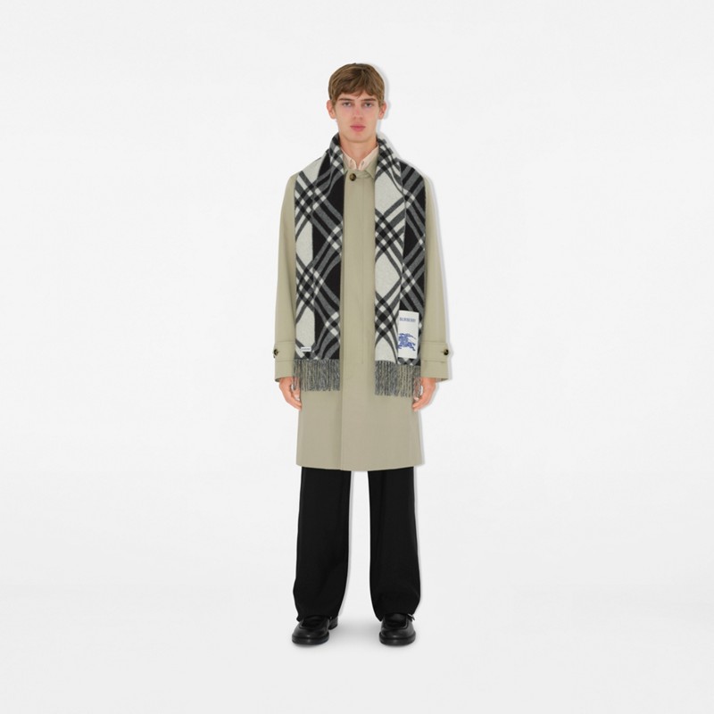 BURBERRY 格纹羊绒围巾 多色 蜜糖棕 81168771