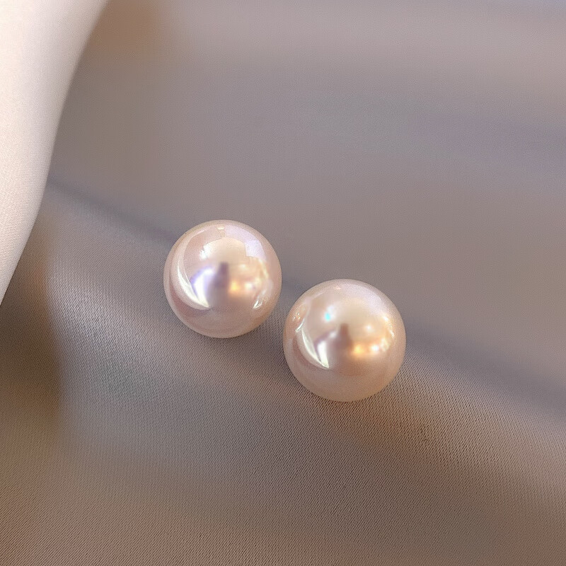 花饰庄园925银针淡水珍珠小耳钉简约珍珠耳饰时尚气质耳洞耳钉 淡水珍珠 小耳钉 约7MM
