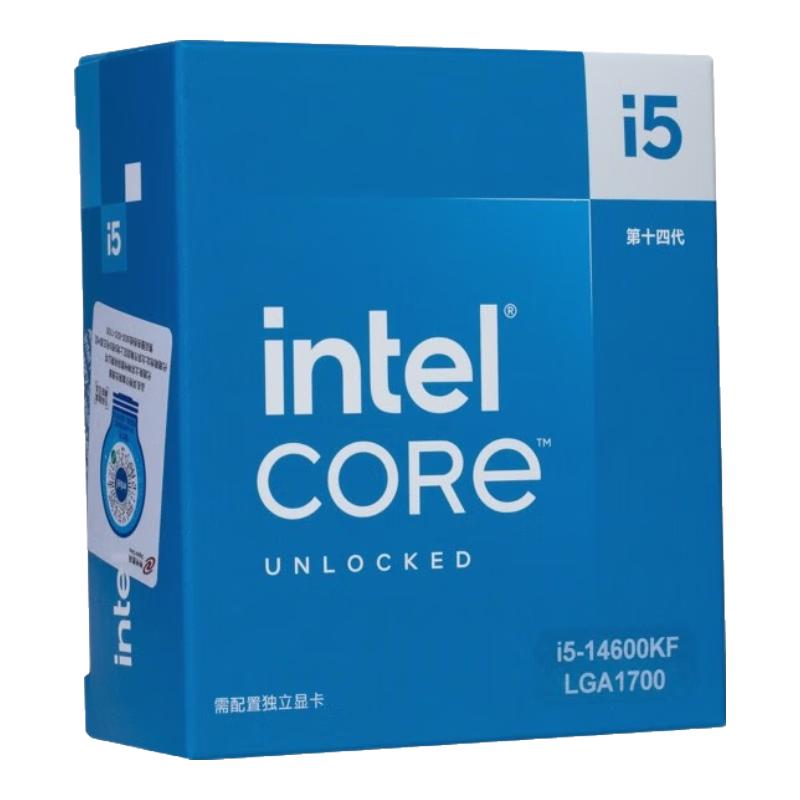 英特尔(Intel)酷睿 14代 CPU处理器 台式机 原盒 i5-14600KF【14核20线程】