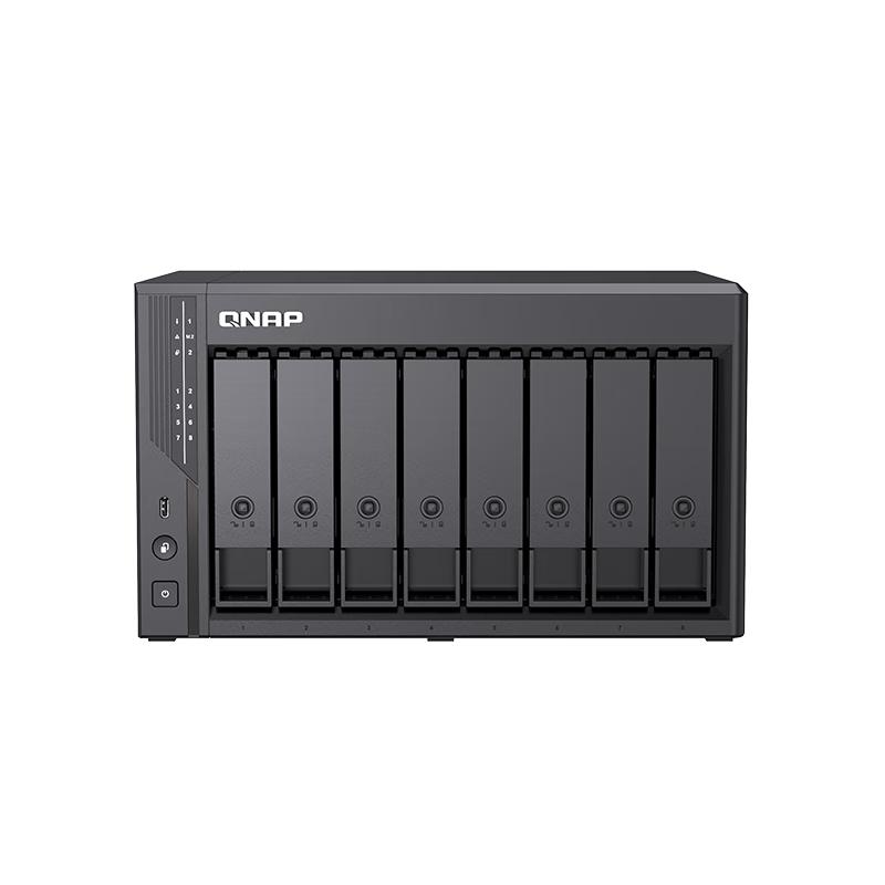 威联通（QNAP）Qu805企业级家庭存储 N355 16G内存 八盘位网络存储NAS私有云 AI相册手机备份 文件数据备份服务器 Qu805+硬盘8T*4