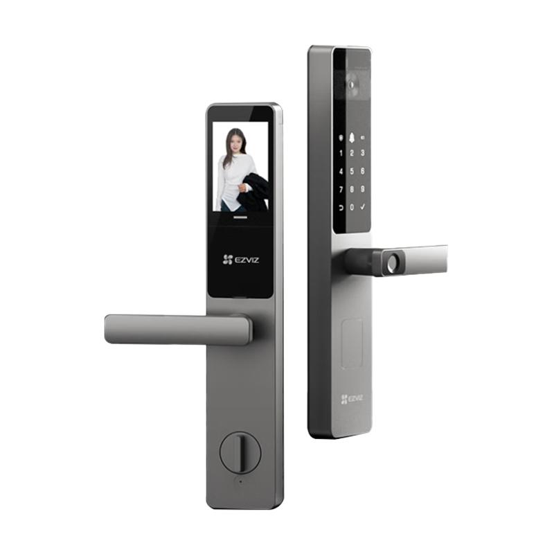 萤石DL20FVS人脸掌静脉指纹密码锁大屏可视猫眼远程开锁智能锁