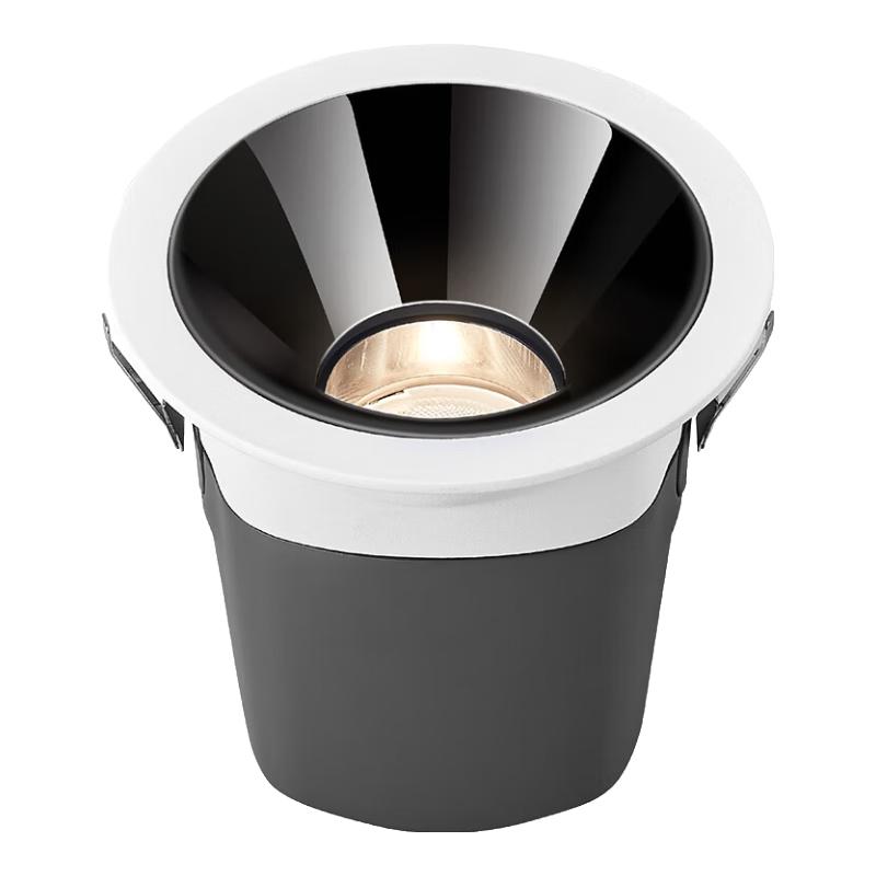 雷士（NVC） 全光谱LED护眼筒射灯防眩未来光嵌入式无主灯天花灯客厅过道灯 极光2.0可调角-12W-4000K 开孔75