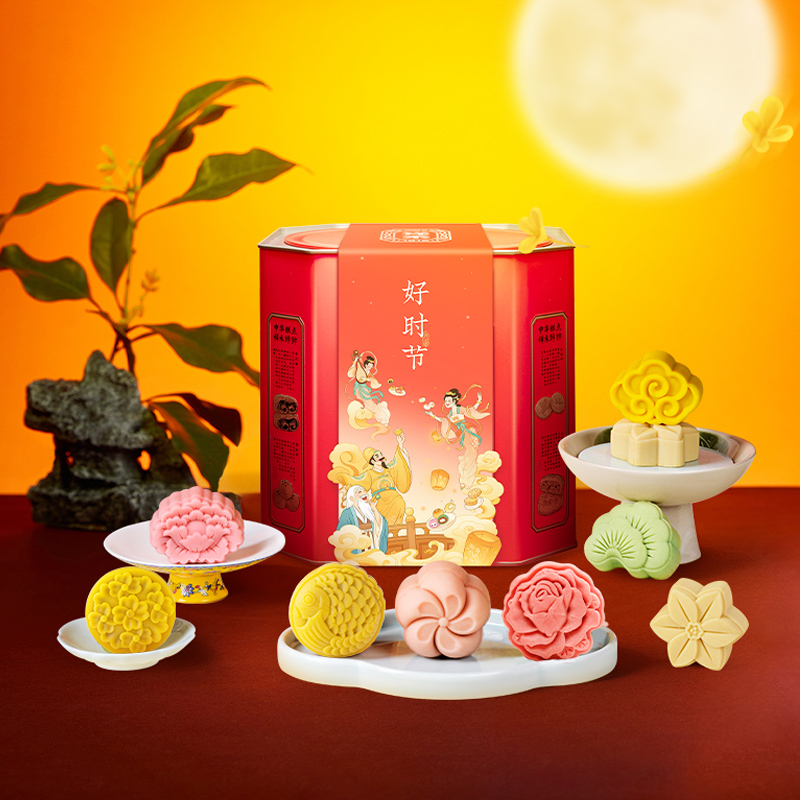 祥禾饽饽铺中秋好时节桃山皮月饼中式糕点天津特产