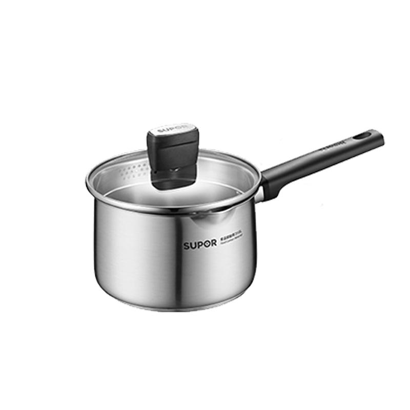 苏泊尔奶锅316L不锈钢宝宝辅食锅婴儿煎煮一体一人食煮面小锅