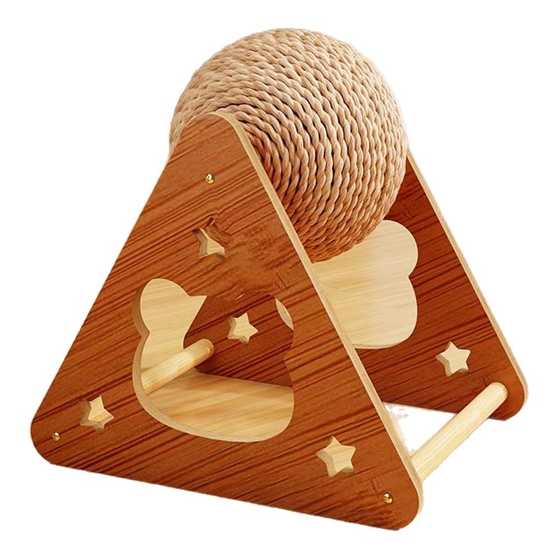 猫咪玩具猫抓板猫抓球耐磨猫咪猫爪板立式剑麻球猫抓板猫爬架一体