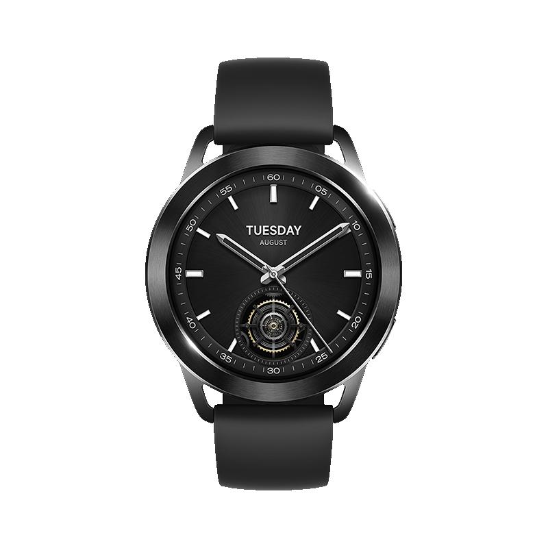 Xiaomi 小米 Watch S3 蓝牙版 智能手表 47mm 黑色 氟橡胶表带