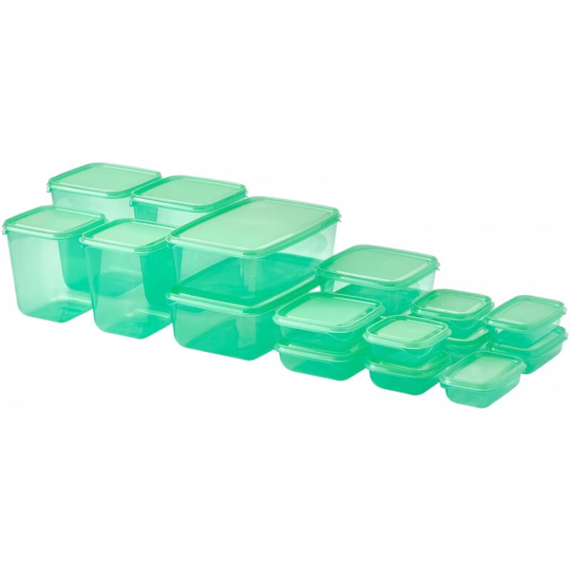 宜家（IKEA）PRUTA普塔塑料保鲜盒冰箱食品级收纳盒上班族饭盒便当盒 附盖食品盒