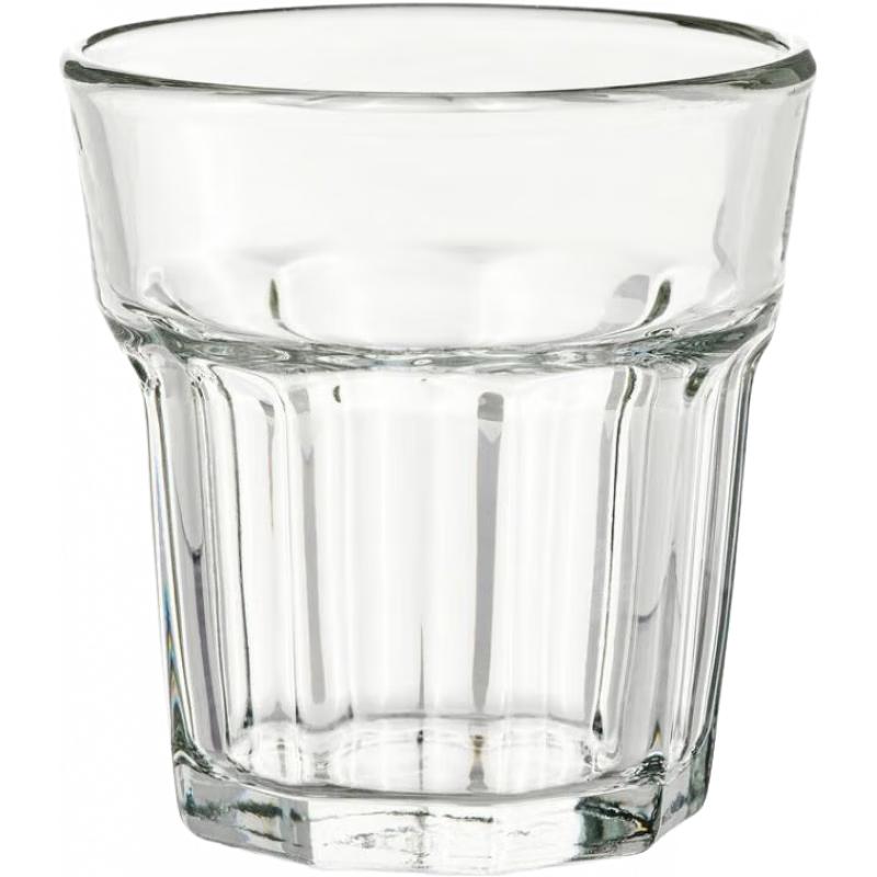 宜家（IKEA）POKAL博克尔加厚钢化玻璃杯家用透明大容量耐热果汁杯 透明玻璃浓缩咖啡杯100毫升