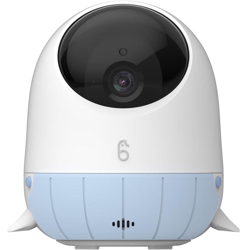 海马爸比二代婴儿看护机智能监控宝宝监护器哭声焕2代-32G-蓝色+支架