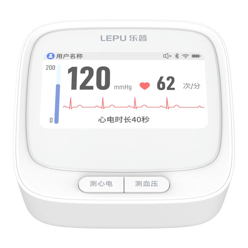 乐普房颤电子血压计医用高精准测量血压仪心电图检测充电款家用BP3F-1