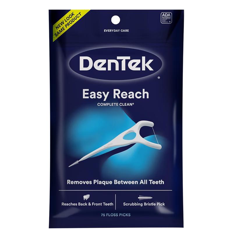  DenTek/德泰克 超细滑 后牙牙线棒  75支