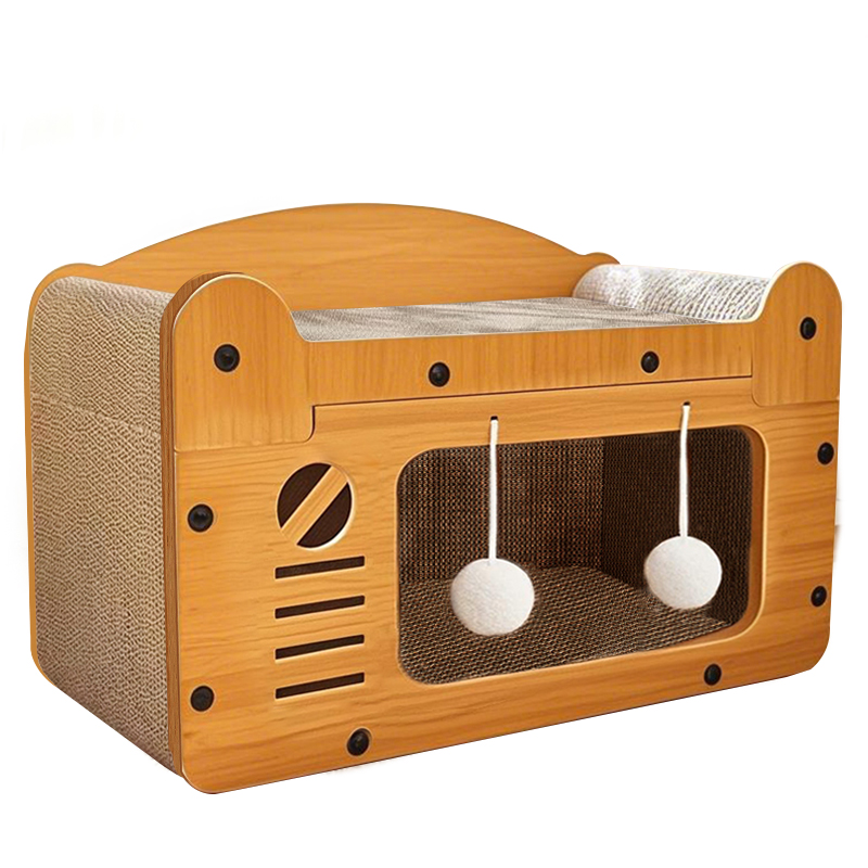 猫抓板猫窝一体耐磨不掉屑猫屋猫咪窝玩具四季通用宠物圆形封闭式