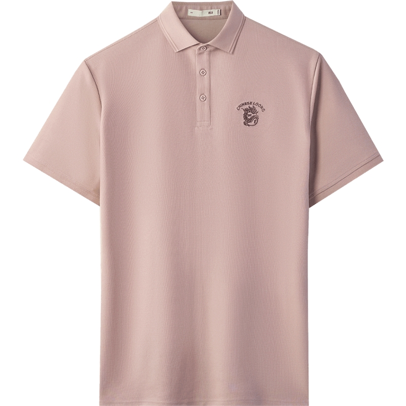 海澜之家中华龙刺绣短袖POLO衫2025夏季凉感翻领T恤上衣男士