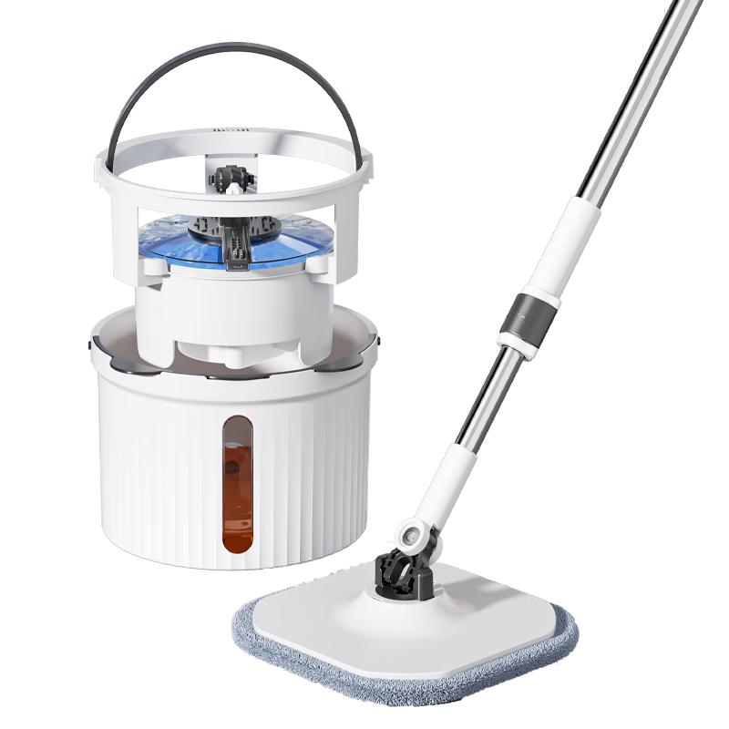 美添乐（HoMettler）净污分离拖把杆长135cm3拖布家用一拖净免手洗2025旋转懒人平板桶
