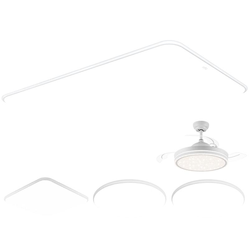 雷士（NVC）LED全光谱护眼吸顶灯小白灯简约奶油风客厅卧室灯具RGO防蓝光 【IP50普瑞】三室两厅带风扇