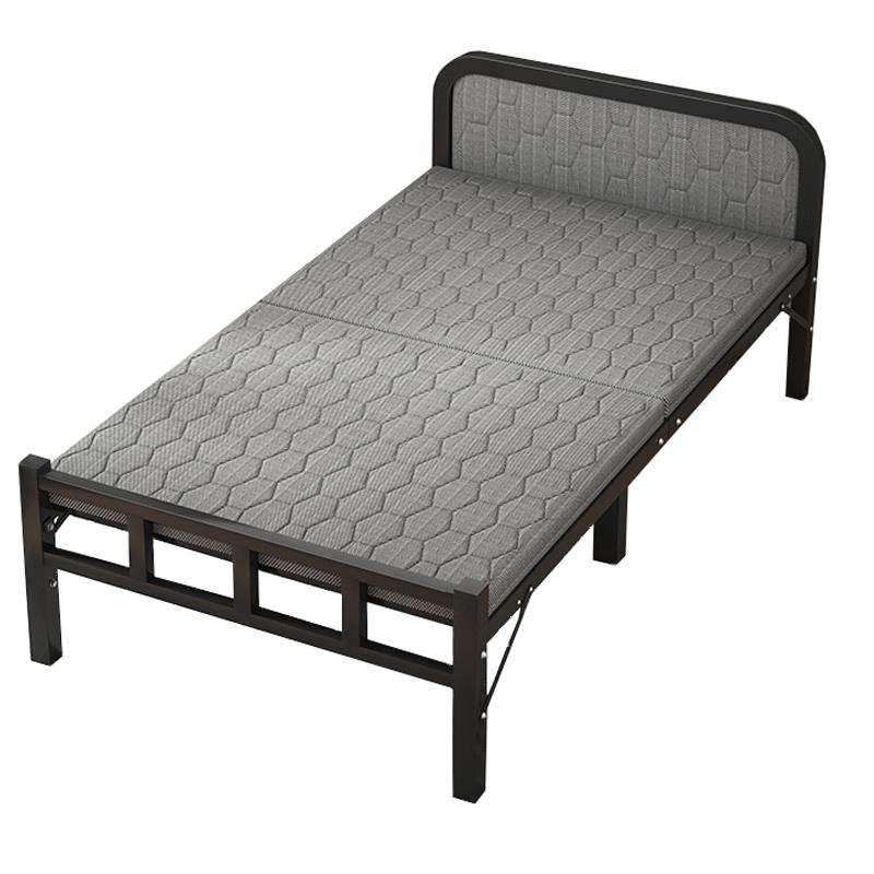 全品屋(免安装)折叠床单人床午休床午睡床行军床医院家用陪护硬板铁床 升级带头靠-1米宽 187长 双折