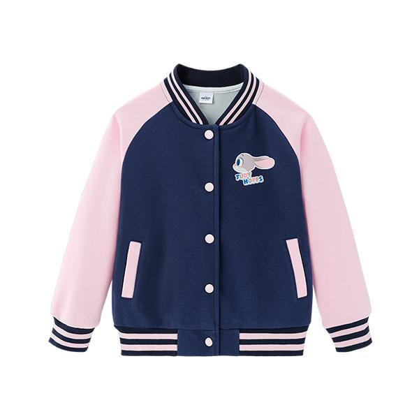 迪士尼 儿童外套秋款女童朱迪兔上衣时尚百搭户外棒球服外套