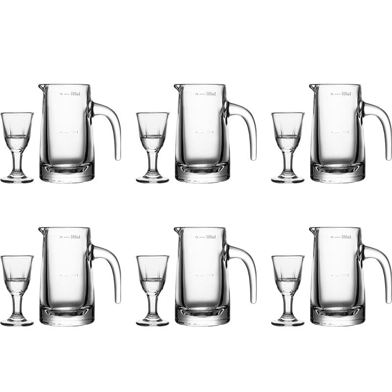 青苹果 白酒杯分酒器套装 六壶六杯