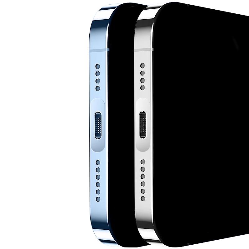 依斯卡适用苹果16\15\14\13\12系列金属电源口防刮贴 iPhone16promax/16e充电口防刮金属手机膜5片 JM739