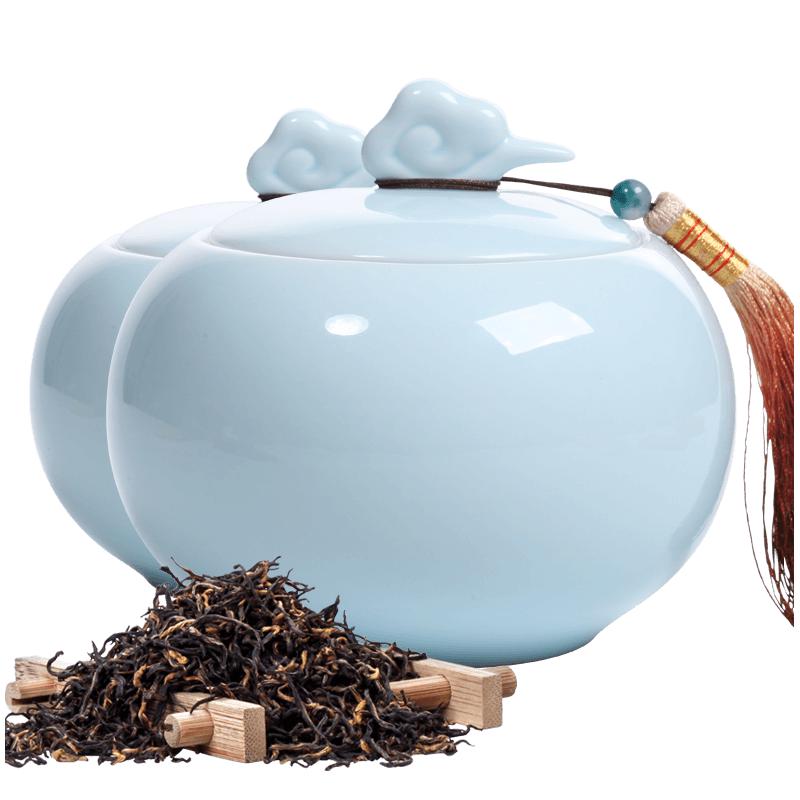 宝然茶叶 一级小种红茶  新茶 祥云陶瓷125g罐装  