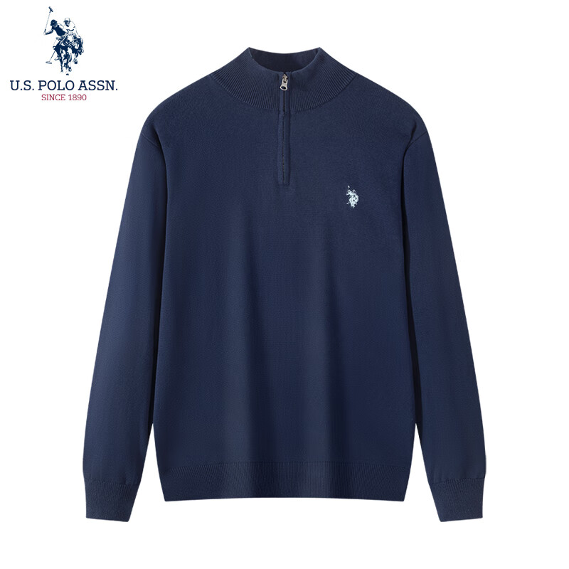 美国马球协会 U.S. POLO ASSN.U.S. POO ASSN.保罗针织男秋季商务休闲t恤毛衣男百搭保暖长袖外套