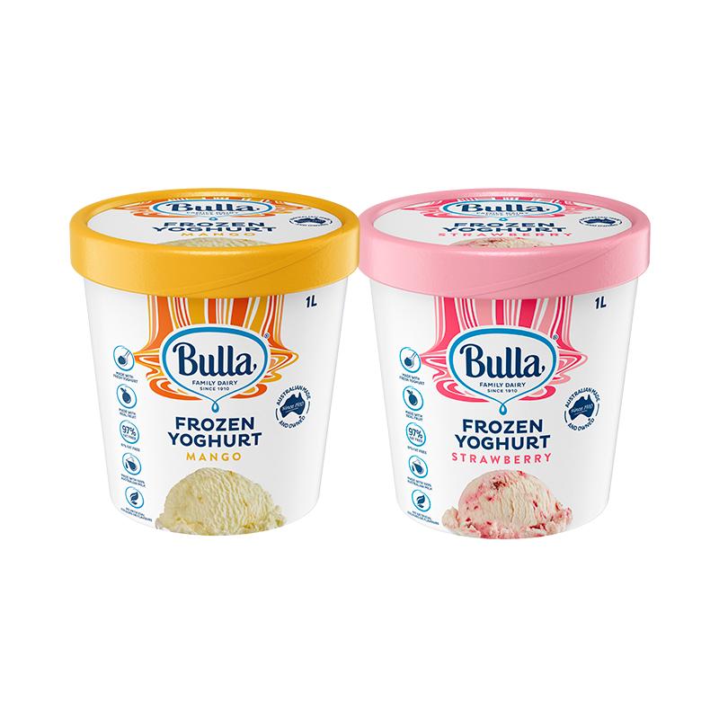 Bulla澳洲果味酸奶冰淇淋草莓芒果树莓200ml*4杯