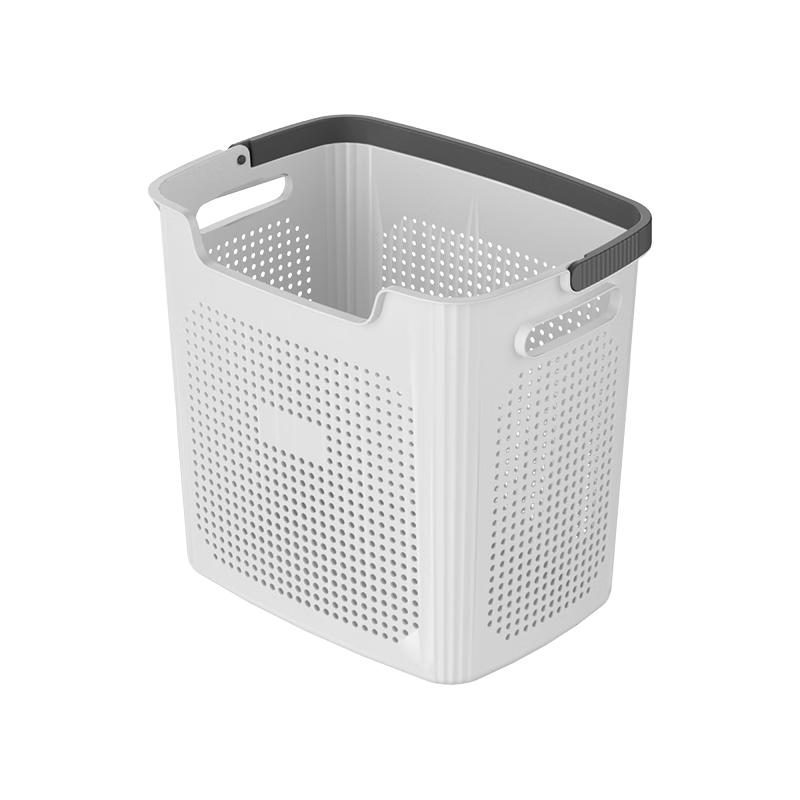 稻草熊车载收纳箱脏衣服收纳篮车内储物篮洗衣篮脏衣篮户外杂物收纳筐 大号-绅士灰+内衣篮