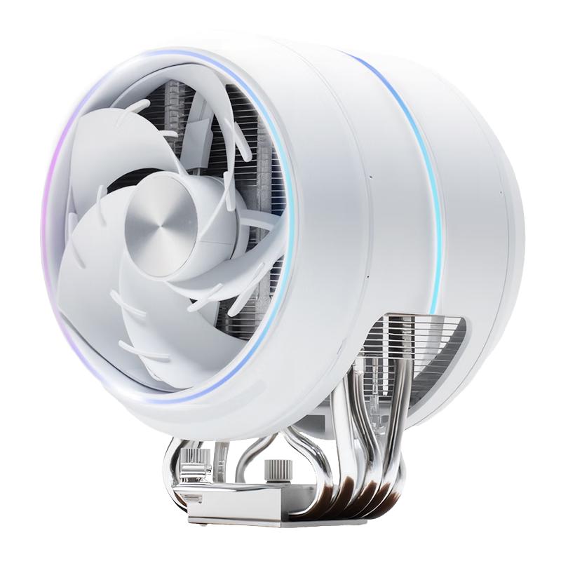 ZALMAN思民ZET5白色 CPU风冷散热器 涡流散热 单塔双风扇5热管  ARGB神光同步 多平台 支持LGA1700 AM5