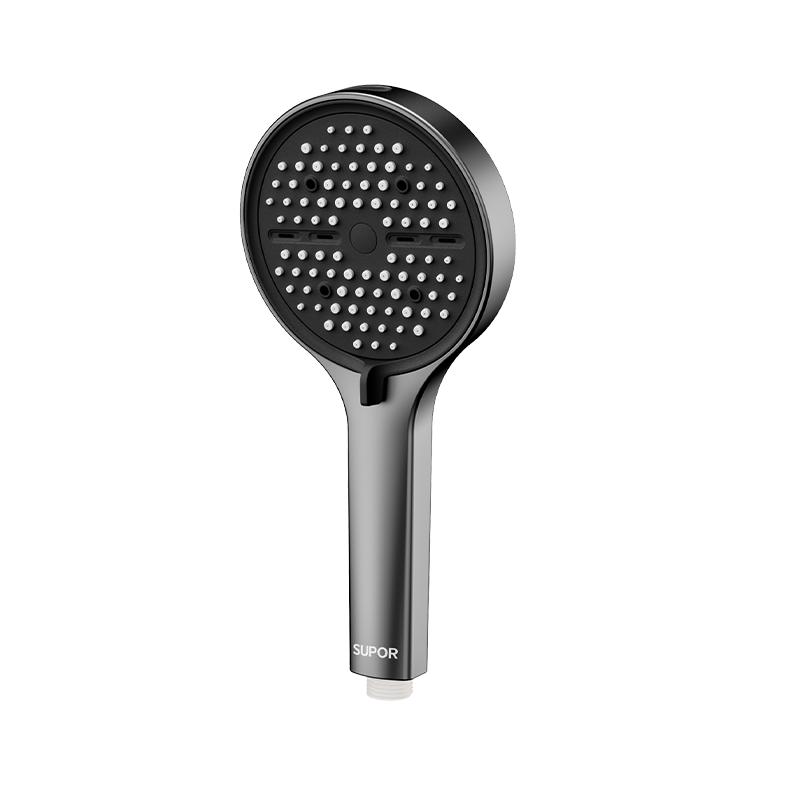 苏泊尔（SUPOR）六功能增压手持淋浴花洒喷头大面板莲蓬头出水带喷枪洗浴枪灰色s