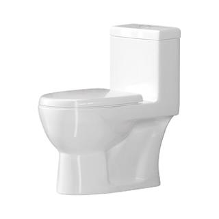 松鲸 卫浴家用马桶坐便器大冲力超漩虹吸式静音连体座便器小户型马桶 直冲型【大冲力】坑距