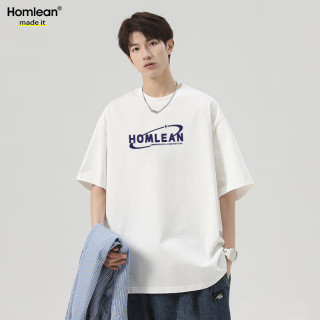 Homlean 短袖T恤男夏季宽松休闲印花半袖打底衫装上衣