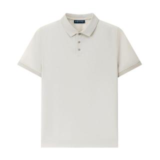 十如仕 短袖POLO衫男夏季透气排汗翻领纯色商务休闲t恤上衣 P33-01 白色 XL