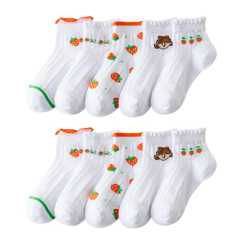 超值【10双装】中筒袜棉质春秋舒适中大童袜子女童袜子